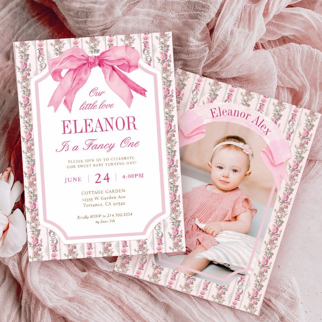 Convites Love Shack Vintage Rico ONE Girl Aniversário (Criador carregado)