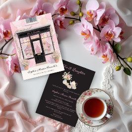 Convites Lovely Pink Vintage Tea Party Bridal Shower