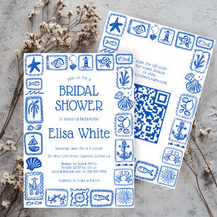 Convites LoveNotes do Chá de panela de QR PERSONALIZADO do 