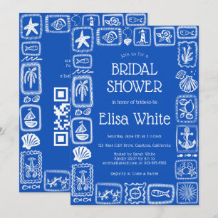 Convites LoveNotes do Chá de panela de QR PERSONALIZADO do 