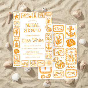 Convites LoveNotes from Sea Chá de panela Modern CUSTOM