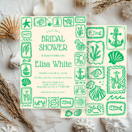 Convites LoveNotes from Sea Chá de panela Modern CUSTOM