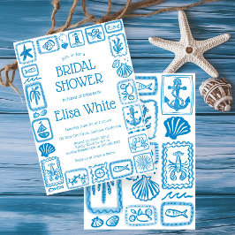 Convites LoveNotes from Sea Chá de panela Modern CUSTOM