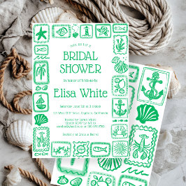 Convites LoveNotes from Sea Chá de panela Modern CUSTOM