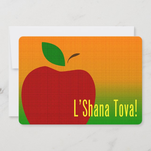 Convites L'Shana Tova Apple (Frente)