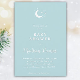 Convites Lua azul e estrelas