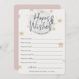 Convites Lua começa esperanças e deseja Chá de fraldas