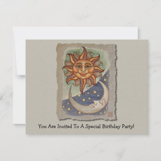 Convites Lua e estrelas (Frente)