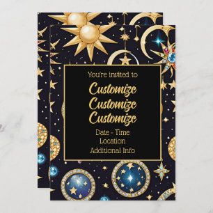Convites Lua E Estrelas Celestiais 2
