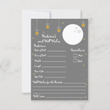 Lua e Estrelas Chás de fraldas Predições e Bem Des