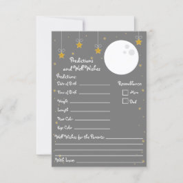 Convites Lua e Estrelas Chás de fraldas Predições e Bem Des