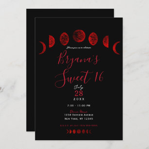 Convites Lua Negra Negra Negra Negra Nascê Gótica Casamento