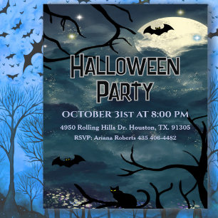 Convites Luar de Meia-Noite Halloween Adulto