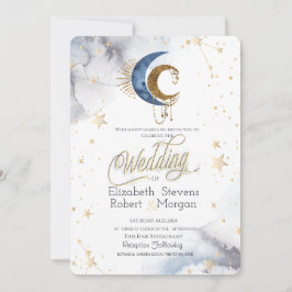 Convites Luares Celestiais, Estrelas Casamento Chic