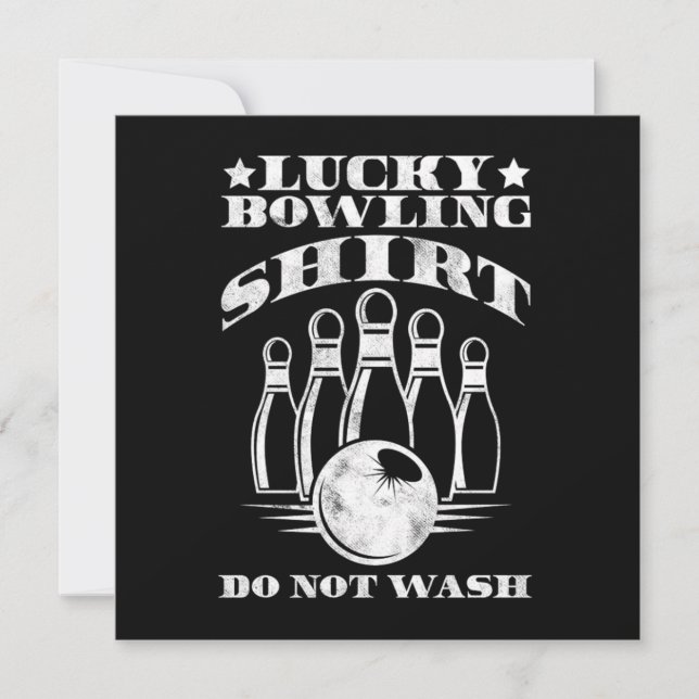 Convites Lucky Bowling Shirt Do Not Wash Bowler Strike Gift (Frente)