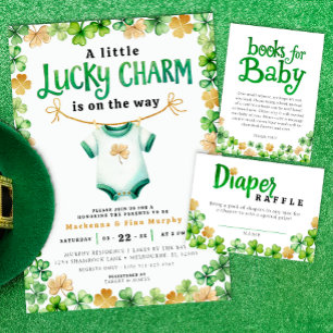 Convites Lucky Charm Chá de fraldas Irlandês
