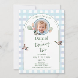 Convites Lucky Duck Birthday Invite Photo Any Age