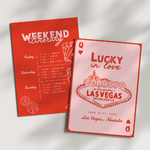 Convites Lucky in Love Las Vegas Trip Bachelorette