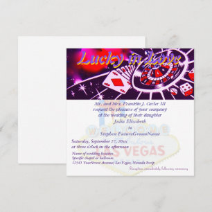 Convites Lucky in Love Las Vegas Weding