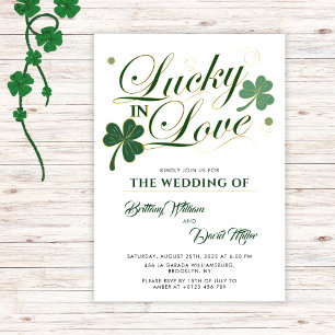 Convites Lucky in Love Rua Casamento Minimalista de Patrick
