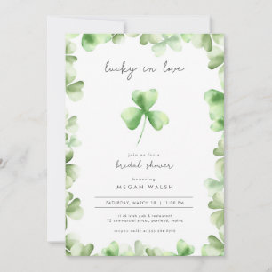 Convites Lucky in Love Shamrock Chá de panela