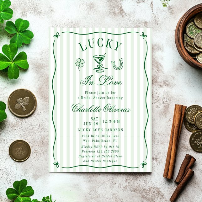 Convites Lucky In Love St Patrick's Day Bridal Shower (Criador carregado)
