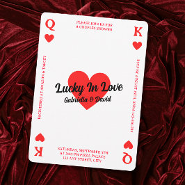 Convites Lucky In Love Tocando Cartazes Casais Cardíacos Ch