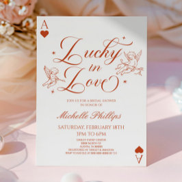 Convites Lucky In Love Vintage Cupid Bridal Shower