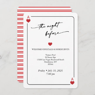 Convites Lucky in Love Wedding Night Before Card