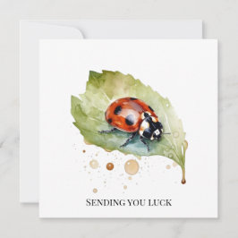 Convites Lucky Ladybug na Folha