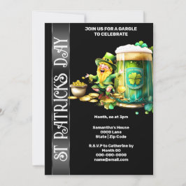 Convites Lucky Leprechael pote shamrock cerveja Irish