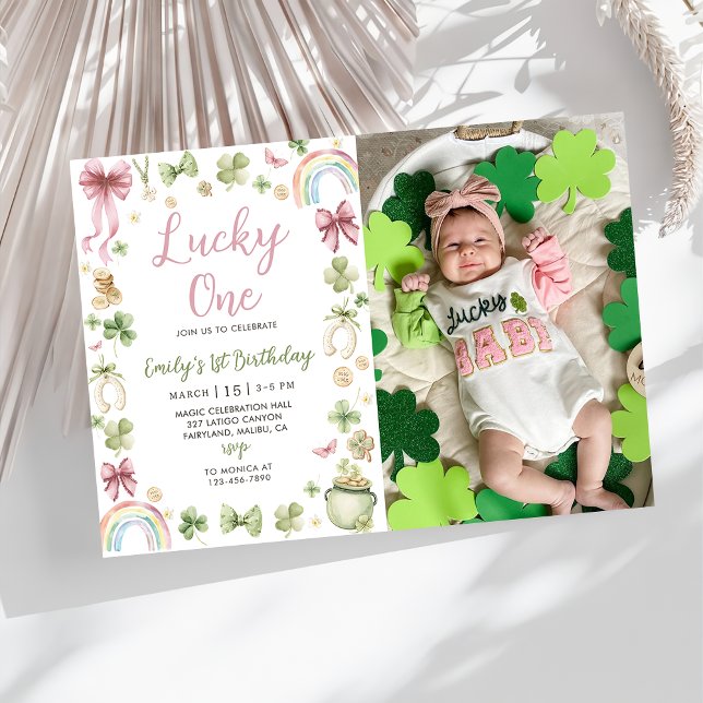 Convites Lucky One 1st Birthday St Patrick's Invitation (Criador carregado)
