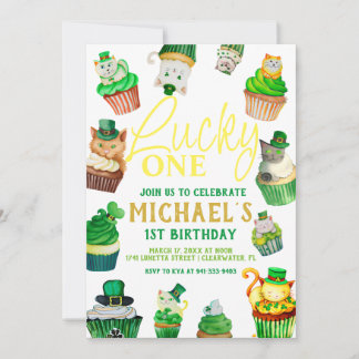 Convites Lucky One | Rua. primeiro aniversario do Cupcake d
