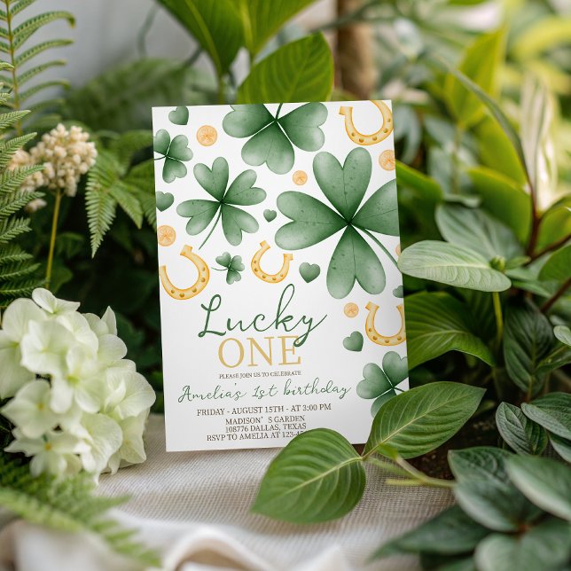 Convites Lucky One St. Patrick's 1st Birthday Invite (Criador carregado)