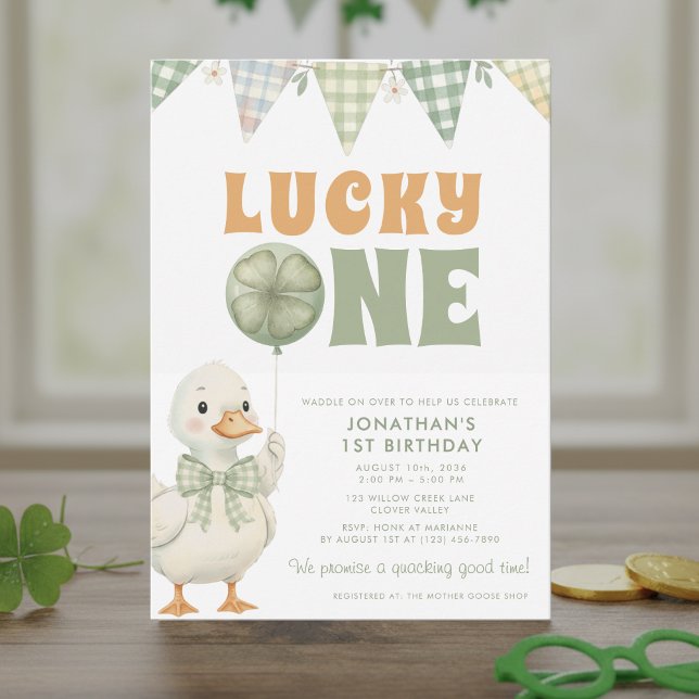 Convites Lucky One St. Patrick's Day First Birthday (Criador carregado)