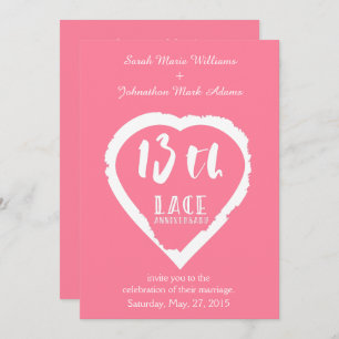 Convites lugar tradicional do 13 de aniversário de casament