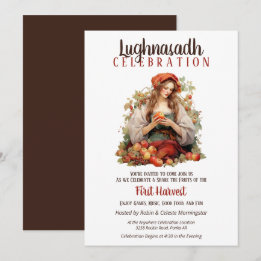 Convites Lughnasadh Fall Harvest Party Apple Lady