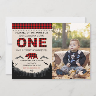 Convites Lumberjack Birthday Invitation Woodland Birthday