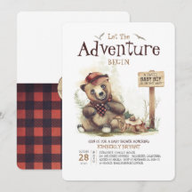 Lumberjack Chá de fraldas Woodland Little Bear Cub