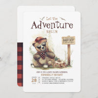 Lumberjack Chá de fraldas Woodland Little Bear Cub