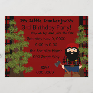 Convites Lumberjack Gnomo
