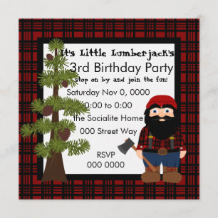 Convites Lumberjack Gnomo