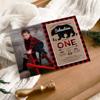 Lumberjack Woodland Bear Wild Um primeiro aniversa