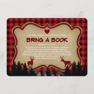 Convites Lumberjack, Xadrez de Chá de fraldas chic, traga u