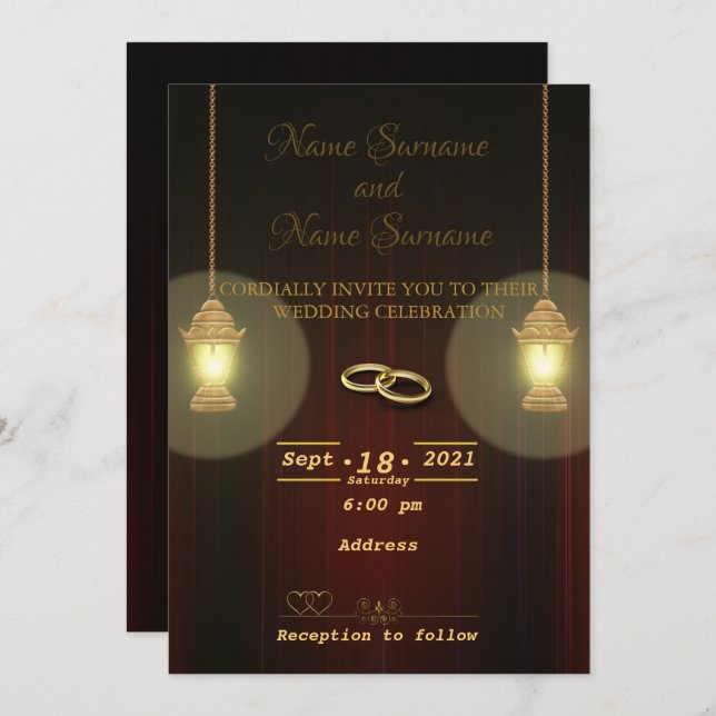 Convites Luminárias (Frente/Verso)