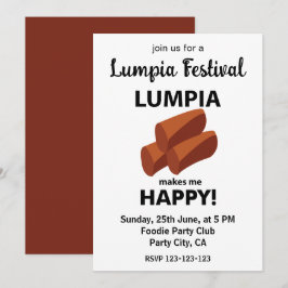 Convites Lumpia me faz feliz Festival de Lumpia