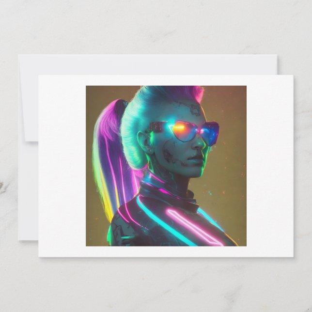 Convites Luna: O Técnico Cyberpunk (Frente)