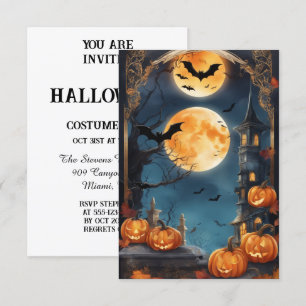 Convites Lunar Lure: Personalize seu Inv Halloween Encantad