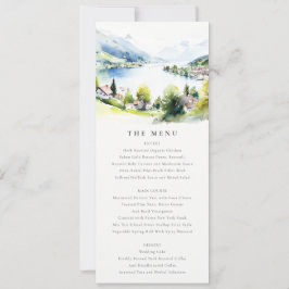 Convites Lungern Switzerland Landscape Wedding Menu Card
