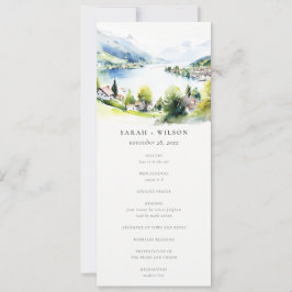 Convites Lungern Switzerland Landscape Wedding Program